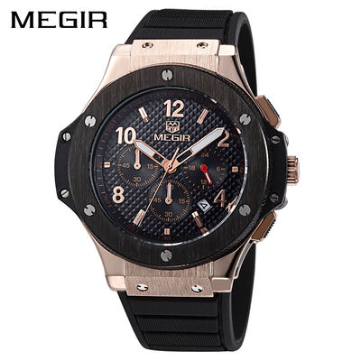 MEGIR Оригинальные кварцевые мужские часы Big Dial Силиконовые спортивные военные часы Часы Мужские хронографы Наручные часы
MEGIR Оригинальные кварцевые мужские часы Big Dial Силиконовые спортивные военные часы Часы Мужские хронографы Наручные часы