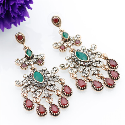 SUNSPICE MS Turkish Vintage Earrings Resin Antique Gold Color Ethnic Bridal Indian Jewelry Long Drop Resin Dangle Earrings Gift 
SUNSPICE MS Turkish Vintage Earrings Resin Antique Gold Color Ethnic Bridal Indian Jewelry Long Drop Resin Dangle Earrings Gift