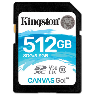 Kingston 512GB 90MBs SD Class10 UHS-I U3 V30 high speed camera computer memory card
Kingston 512GB 90MBs SD Class10 UHS-I U3 V30 high speed camera computer memory card