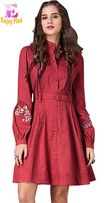 M L High Quality chest 88 -92cm vintage cotton spring 2018 red striped dress women long sleeve a line embroidery belt elegant
M L High Quality chest 88 -92cm vintage cotton spring 2018 red striped dress women long sleeve a line embroidery belt elegant