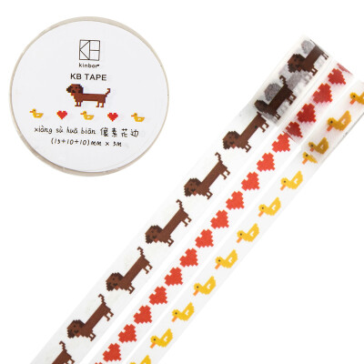 Kinbor 3 roll hand book&paper tape 151010mm5m hand book sticker pixel lace DTB64202
Kinbor 3 roll hand book&paper tape 151010mm5m hand book sticker pixel lace DTB64202