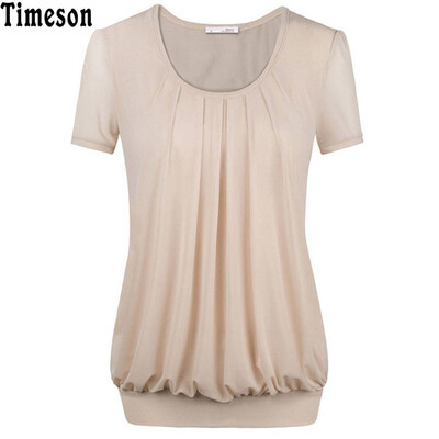 Timeson Plus Size Chiffon T Shirt Women Short Sleeve O Neck Female T-shirt Tops 2018 Summer Casual Loose Ruched Tee Shirt Femme
Timeson Plus Size Chiffon T Shirt Women Short Sleeve O Neck Female T-shirt Tops 2018 Summer Casual Loose Ruched Tee Shirt Femme