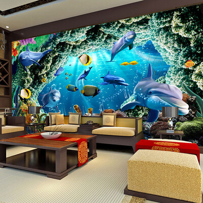 Custom 3D Photo Wallpaper For Kids Room Cartoon Underwater World Dolphin Wall Painting Living Room Bedroom Mural Wallpaper Decor
Custom 3D Photo Wallpaper For Kids Room Cartoon Underwater World Dolphin Wall Painting Living Room Bedroom Mural Wallpaper Decor