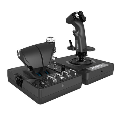 Logitech G X56 HOTAS RGB Throttle&Rocker Controller Flight Simulation Titan X56 Rhino Two-handed Simulation Flight Controller
Logitech G X56 HOTAS RGB Throttle&Rocker Controller Flight Simulation Titan X56 Rhino Two-handed Simulation Flight Controller