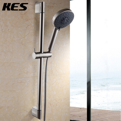 KES F200-2+LP501B-2 Five Function Massaging Hand Shower Head with Adjustable Slide Bar, Brushed Nickel
KES F200-2+LP501B-2 Five Function Massaging Hand Shower Head with Adjustable Slide Bar, Brushed Nickel