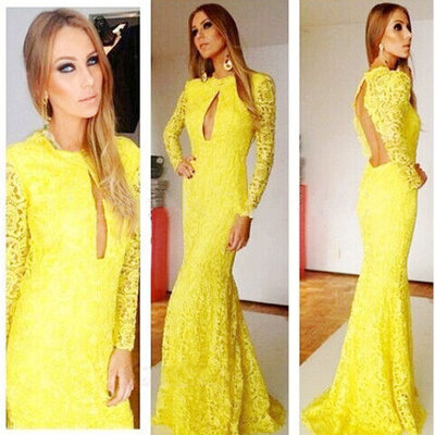 Lovaru ™ 2015 New Autumn Winter Fashion wedding dress Prom Yellow Lace Gown Long Bodycon Sexy Women Dresses Free Shipping
Lovaru ™ 2015 New Autumn Winter Fashion wedding dress Prom Yellow Lace Gown Long Bodycon Sexy Women Dresses Free Shipping