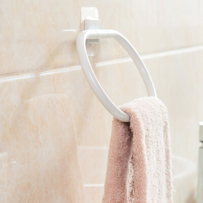 Jiajie bathroom free punch wall hanging towel rack suction wall bathroom towel hanging ring towel pendant JJ-4N01