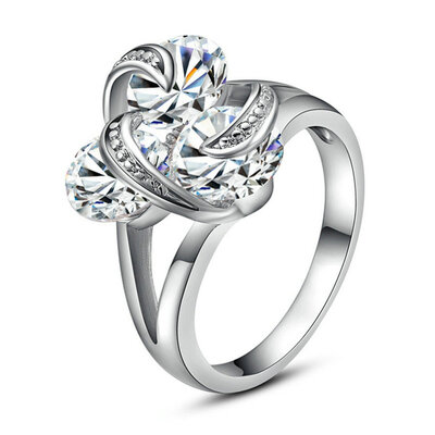 Yoursfs® 18K White Gold Plated 0.8Ct Crystal Triple Simulated Diamond Promise Rings Use Austrian Crystal Fashion Jewelry
Yoursfs® 18K White Gold Plated 0.8Ct Crystal Triple Simulated Diamond Promise Rings Use Austrian Crystal Fashion Jewelry