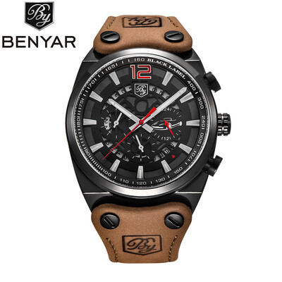 BENYAR Luxury Brand Chronograph Sport Mens Watches Fashion Military Waterproof Leather Quartz Watch Clock Men Relogio Masculino
BENYAR Luxury Brand Chronograph Sport Mens Watches Fashion Military Waterproof Leather Quartz Watch Clock Men Relogio Masculino