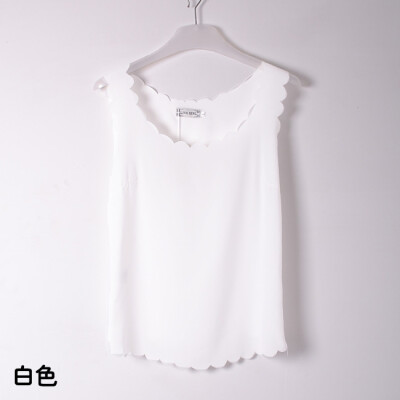 Women Fashion Solid Color Sexy Summer Sleeveless chiffon wave lace vest Camisole bottoming shirt L33
Women Fashion Solid Color Sexy Summer Sleeveless chiffon wave lace vest Camisole bottoming shirt L33