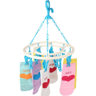 Green reed racks circular clothes hanger (16 clip) wind clip fashion color series blue
Green reed racks circular clothes hanger (16 clip) wind clip fashion color series blue