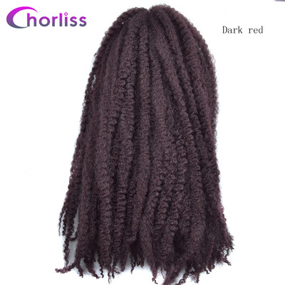 Chorliss 18" Ombre Synthetic Braiding Hair Extensions Afro Kinky Twist Braids Hair Bundles Crochet Braids 100gpack Burgundy 1pc
Chorliss 18" Ombre Synthetic Braiding Hair Extensions Afro Kinky Twist Braids Hair Bundles Crochet Braids 100gpack Burgundy 1pc