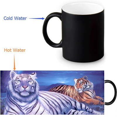 Tiger 350ml/12oz Heat Reveal Mug Color Change Coffee Cup Sensitive Morphing Mugs Magic Mug Milk Tea Cups
Tiger 350ml/12oz Heat Reveal Mug Color Change Coffee Cup Sensitive Morphing Mugs Magic Mug Milk Tea Cups