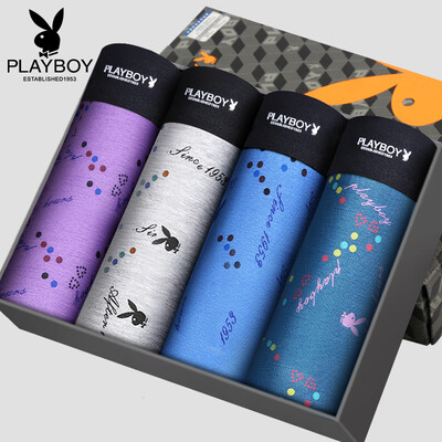 Playboy Mens Underwear Panties Mens Boxer Fashion Breathable Print Boxer 4 Gift Boxes Violet Orchid Gray Blue Ink Combination XXL
Playboy Mens Underwear Panties Mens Boxer Fashion Breathable Print Boxer 4 Gift Boxes Violet Orchid Gray Blue Ink Combination XXL