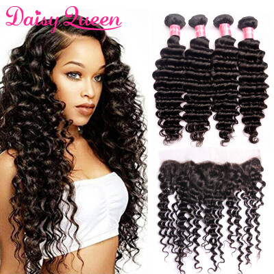 4PCS Deep Wave With Frontal Ear To Ear 134 Lace Frontal With Baby Hair Plre Plucked Unprocessed Malaysian Virgin Human Hair Weave
4PCS Deep Wave With Frontal Ear To Ear 134 Lace Frontal With Baby Hair Plre Plucked Unprocessed Malaysian Virgin Human Hair Weave