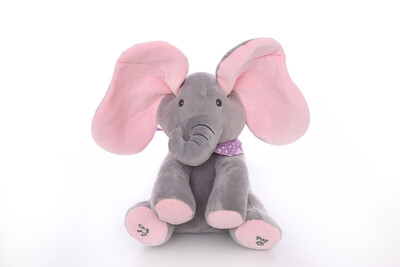 Play Hide & Seek Elephant - Music Stuffed plush toy 30CM / Peek-A-Boo elephant cute Gift