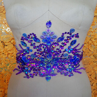 hand made crystals trim patches purple sew on Rhinestones applique 3522cm for top dress skirt belt
hand made crystals trim patches purple sew on Rhinestones applique 3522cm for top dress skirt belt