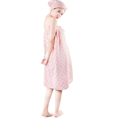 Sanli Xuerong super soft bow braised towel towel suit bath skirt bath cap wave point - pale pink
Sanli Xuerong super soft bow braised towel towel suit bath skirt bath cap wave point - pale pink