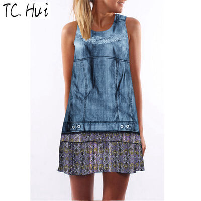 D Women Brief Dress Print Floral Sleeveless Summer Dress Casual Loose Off-Shoulder Mini Short 3D Beach Dresses
D Women Brief Dress Print Floral Sleeveless Summer Dress Casual Loose Off-Shoulder Mini Short 3D Beach Dresses