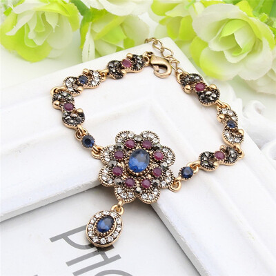 Hot Vintage Flower Drop Pendant Bracelet Turkish Women Jewelry Resin Retro Gold Color Ethnic Bracelets Arabian Bijoux Gift
Hot Vintage Flower Drop Pendant Bracelet Turkish Women Jewelry Resin Retro Gold Color Ethnic Bracelets Arabian Bijoux Gift