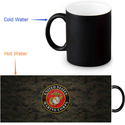 USMC 350ml/12oz Heat Reveal Mug Color Change Coffee Cup Sensitive Morphing Mugs Magic Mug Milk Tea Cups
USMC 350ml/12oz Heat Reveal Mug Color Change Coffee Cup Sensitive Morphing Mugs Magic Mug Milk Tea Cups