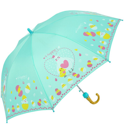 Paradise umbrella happy childhood hit cloth straight rod self-opening childrens umbrella 13007E lake green 
Paradise umbrella happy childhood hit cloth straight rod self-opening childrens umbrella 13007E lake green