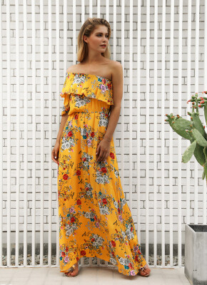Try Everything 2018 Long Maxi Beach Summer Dress Women Yellow Floral Off Shoulder Maxi Dress Ruffle Casual Ladies Dresses
Try Everything 2018 Long Maxi Beach Summer Dress Women Yellow Floral Off Shoulder Maxi Dress Ruffle Casual Ladies Dresses