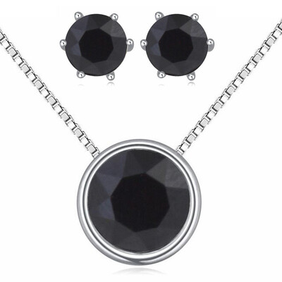 Austrian Crystal Round Pendant Necklace Stud Earrings Set For Women Jewelry Set MotherS Gift
Austrian Crystal Round Pendant Necklace Stud Earrings Set For Women Jewelry Set MotherS Gift