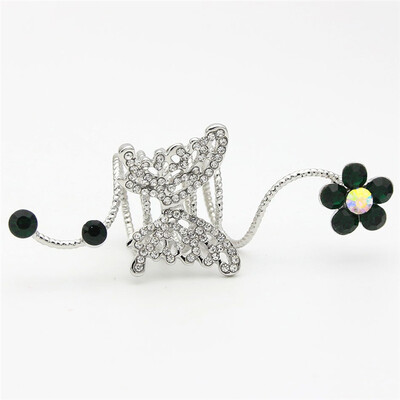 Fashion Women Crystal Butterfly Spring Ring Imitation-Pearl Bridal Jewelry Finger Ring Rhinestone Flower Anel Wedding Party Ring
Fashion Women Crystal Butterfly Spring Ring Imitation-Pearl Bridal Jewelry Finger Ring Rhinestone Flower Anel Wedding Party Ring