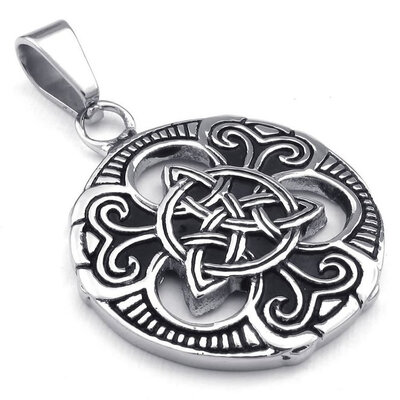 Hpolw Mens&Womens Silver&black Celtic Knot Stainless Steel 316L Hollow circular Pendant Necklace,18-26 inch Chain
Hpolw Mens&Womens Silver&black Celtic Knot Stainless Steel 316L Hollow circular Pendant Necklace,18-26 inch Chain