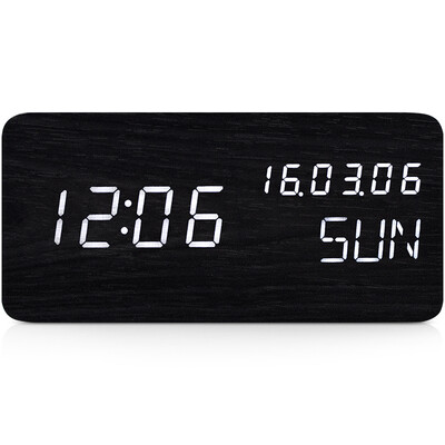 TXL alarm clock creative mute voice control luminous electronic clock fashion living room wood clock clock Zhong Ruisi E black
TXL alarm clock creative mute voice control luminous electronic clock fashion living room wood clock clock Zhong Ruisi E black