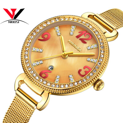 NIBOSI Women Watches Fashion Lady Watch Luxury Brand Quartz Wristwatch Gold Waterproof Crystal Dress Mesh Strap Relogio Feminino
NIBOSI Women Watches Fashion Lady Watch Luxury Brand Quartz Wristwatch Gold Waterproof Crystal Dress Mesh Strap Relogio Feminino