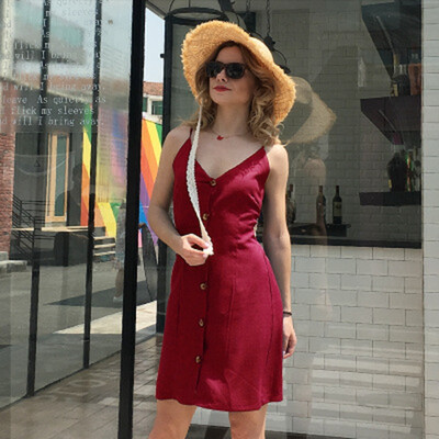 Try Everything Cotton Summer Dress Women 2018 V Neck Button Casual Dress For Women Backless Summer Dresses Strapless dress
Try Everything Cotton Summer Dress Women 2018 V Neck Button Casual Dress For Women Backless Summer Dresses Strapless dress