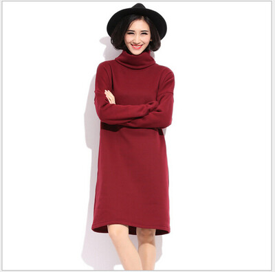 Lovaru ™Autumn in Europe and America large size solid color high-necked dress long section plus thick velvet shirt dress guard h
Lovaru ™Autumn in Europe and America large size solid color high-necked dress long section plus thick velvet shirt dress guard h