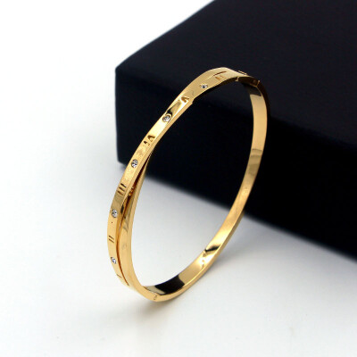 Korean fashion double cross Roman numerals with diamond bracelet women tide wild titanium wristband jewelry cross bracelet
Korean fashion double cross Roman numerals with diamond bracelet women tide wild titanium wristband jewelry cross bracelet