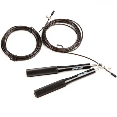Kayon KANSOON adult student athletic exercise pattern multi-purpose adjustable steel wire rope skipping rope (a pair of handle double jump rope) handle elegant black
Kayon KANSOON adult student athletic exercise pattern multi-purpose adjustable steel wire rope skipping rope (a pair of handle double jump rope) handle elegant black