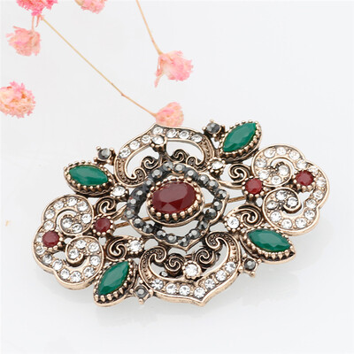 Fine Crystal Turkish Flowers Brooch For Women Vintage Jewelry Antique Gold CZ Zircon Accessories Delicate Gifts Girl Badge Pins
Fine Crystal Turkish Flowers Brooch For Women Vintage Jewelry Antique Gold CZ Zircon Accessories Delicate Gifts Girl Badge Pins