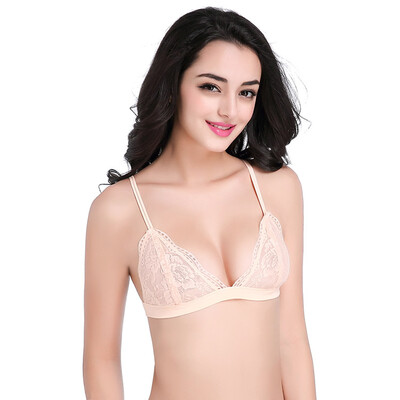 Europe&America ultrathin Sexy lace No steel ring without spongy Triangulation cup Looking small bras 
Europe&America ultrathin Sexy lace No steel ring without spongy Triangulation cup Looking small bras