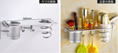 Wall-mounted bathroom shelf hair dryer rack holder with 2 hooks cup Nail Cliper Comb Toothpaste toothbrush Storage Shelf
Wall-mounted bathroom shelf hair dryer rack holder with 2 hooks cup Nail Cliper Comb Toothpaste toothbrush Storage Shelf