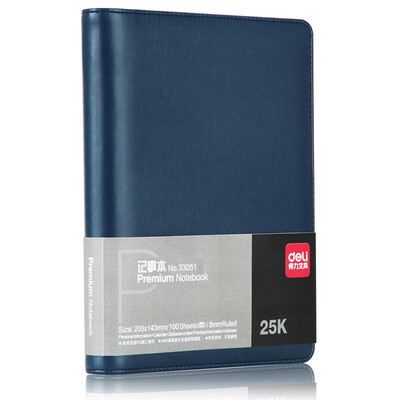 Deli 33051 jade jade series of business office 6 hole live leather skin notepad 25K 100 pages blue
Deli 33051 jade jade series of business office 6 hole live leather skin notepad 25K 100 pages blue