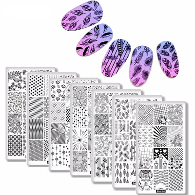7Pcs Nail Art Stamping Template Set Flower Lace Flowers Feather Love Design Manicure Print Image Plates Nail Painting Tools
7Pcs Nail Art Stamping Template Set Flower Lace Flowers Feather Love Design Manicure Print Image Plates Nail Painting Tools