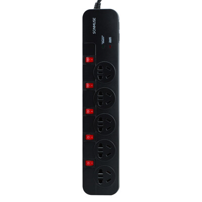 Sound Muse (SONMUSE) GM-SE5NU Guardian Master Socket Plug-in wiring board row of lightning protection 1000mA dual USB charging length of 1.8 meters
Sound Muse (SONMUSE) GM-SE5NU Guardian Master Socket Plug-in wiring board row of lightning protection 1000mA dual USB charging length of 1.8 meters