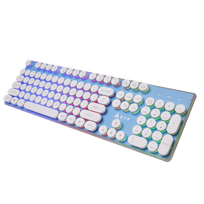 Jinhetian crystal love K14 mechanical hand eat chicken keyboard retro round keycap keyboard 104 key wired keyboard three color dimming with breathing light
Jinhetian crystal love K14 mechanical hand eat chicken keyboard retro round keycap keyboard 104 key wired keyboard three color dimming with breathing light