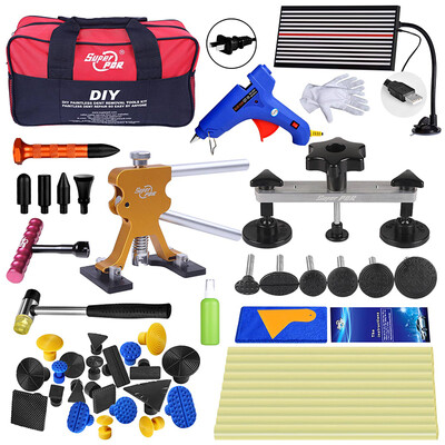 PDR Tools Kits White LED Reflector Paintless Dent Removal Repair Puller Bridge Car Dent Repair Tool Hand Tool Sets With Big Bag
PDR Tools Kits White LED Reflector Paintless Dent Removal Repair Puller Bridge Car Dent Repair Tool Hand Tool Sets With Big Bag