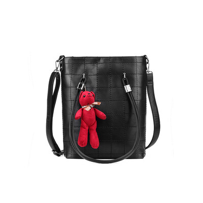 Fashion Realer Brand Plaid Lady Shoulder Bag PU Leather Women Bucket Bag High Quality Design Women Messenger Bag With Teddy Bear
Fashion Realer Brand Plaid Lady Shoulder Bag PU Leather Women Bucket Bag High Quality Design Women Messenger Bag With Teddy Bear