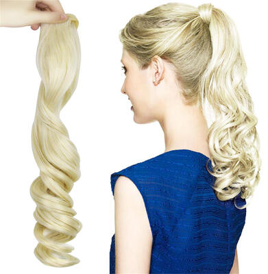 Rhyme Blonde 20 110g Curly Ponytail Wig Wrap Around Synthetic Hair Clip in Hair Extensions Long Natural Curly Wavy Hair piece Pon
Rhyme Blonde 20 110g Curly Ponytail Wig Wrap Around Synthetic Hair Clip in Hair Extensions Long Natural Curly Wavy Hair piece Pon