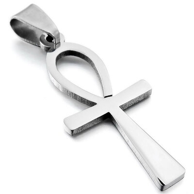 Hpolw Men7Womens Stainless Steel Sterling Silver Pendant Egyptian Ankh Cross Vintage Necklace with 23 inch Chain
Hpolw Men7Womens Stainless Steel Sterling Silver Pendant Egyptian Ankh Cross Vintage Necklace with 23 inch Chain