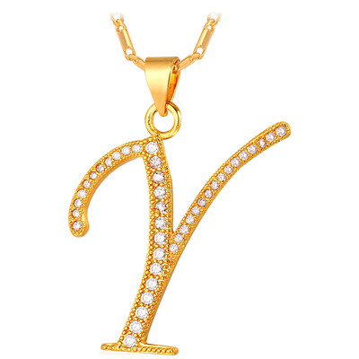 U7 2016 New Fashion Y Letter Customized Necklace Women Men Jewelry Platinum/Gold Plated Alphabet Capital Initial Necklace
U7 2016 New Fashion Y Letter Customized Necklace Women Men Jewelry Platinum/Gold Plated Alphabet Capital Initial Necklace