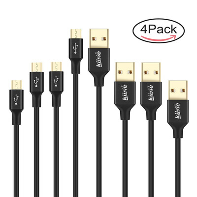 Kiirie Micro USB Cable, PowerLine 4 Pack (1ft, 2x3.3ft, 6.6ft) Высокоскоростной USB-кабель для Micro USB 2.0 Charging Cables
Kiirie Micro USB Cable, PowerLine 4 Pack (1ft, 2x3.3ft, 6.6ft) Высокоскоростной USB-кабель для Micro USB 2.0 Charging Cables