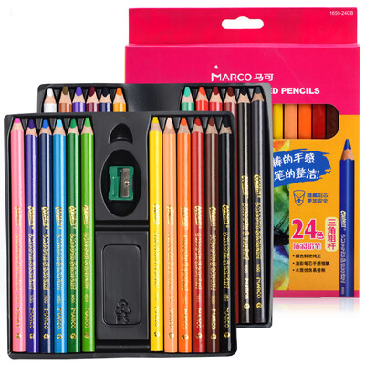 Marco 1650-24CB 24-color soft-core oil color pencil / color pen / color lead paper box
Marco 1650-24CB 24-color soft-core oil color pencil / color pen / color lead paper box